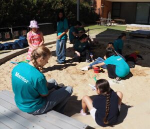 kids playing in a sandpit